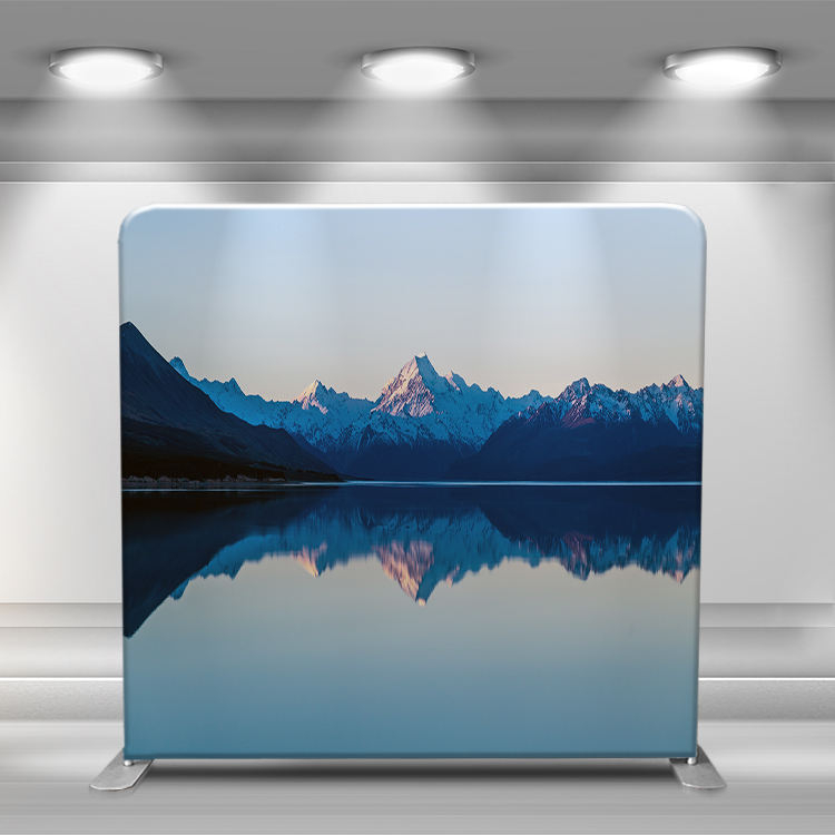 Натяжная тканевая трубка, фон для дисплея, стенд, настенная, экономичная, гибкая, внутренняя настенная система для выставок со светодиодными лампами