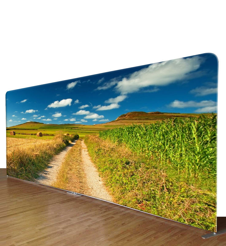 Натяжная ткань 20 x 8 футов. Популярный портативный алюминиевый удобный фон из спандекса.