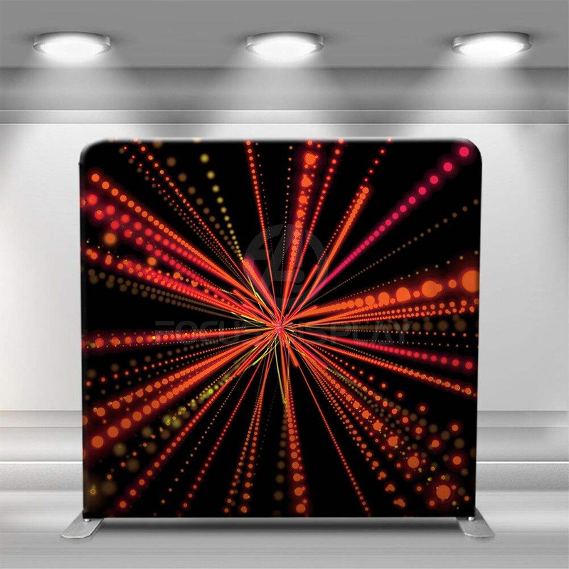 Алюминиевая подставка, футуристический фон, золотые неоновые лазерные огни, украшения для фотобудки, фоны