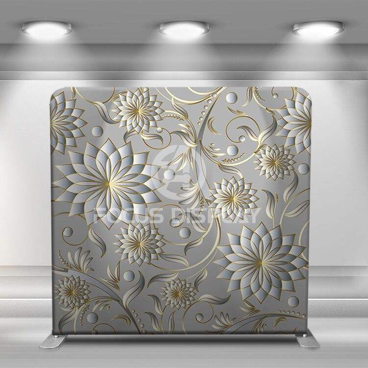 Алюминиевая подставка для трубок, натяжная ткань, украшение для вечеринок, мероприятий, моющаяся наволочка, фон