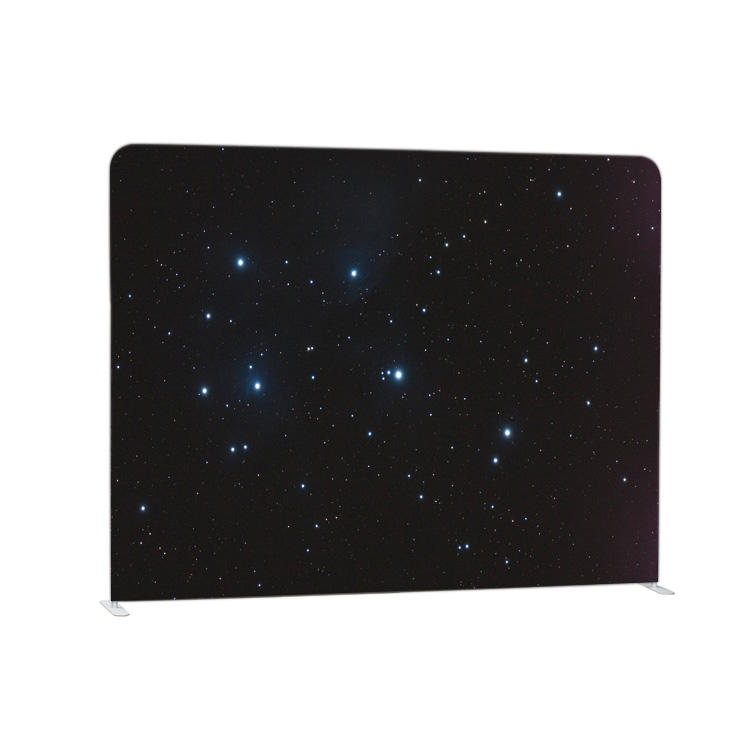 Стандартный портативный 8-футовый наволочка с алюминиевой рамой натяжной тканевый фон для мероприятий на заказ для фотобудки