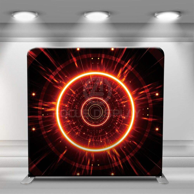 Алюминиевая подставка, футуристический фон, золотые неоновые лазерные огни, украшения для фотобудки, фоны