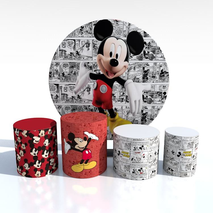 Портативная складная идея для вечеринки, картонная тема, алюминиевая рамка, круглая подставка для свадебного фона