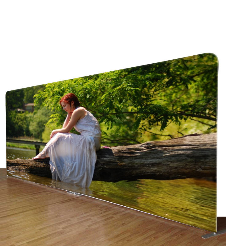 Натяжная ткань 20 x 8 футов. Популярный портативный алюминиевый удобный фон из спандекса.