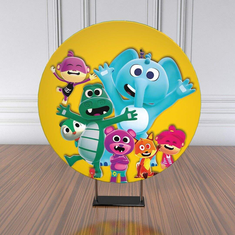 7-футовая алюминиевая металлическая быстрая установка алюминиевой рамы, принадлежности для вечеринок, круглая подставка для фона на день рождения