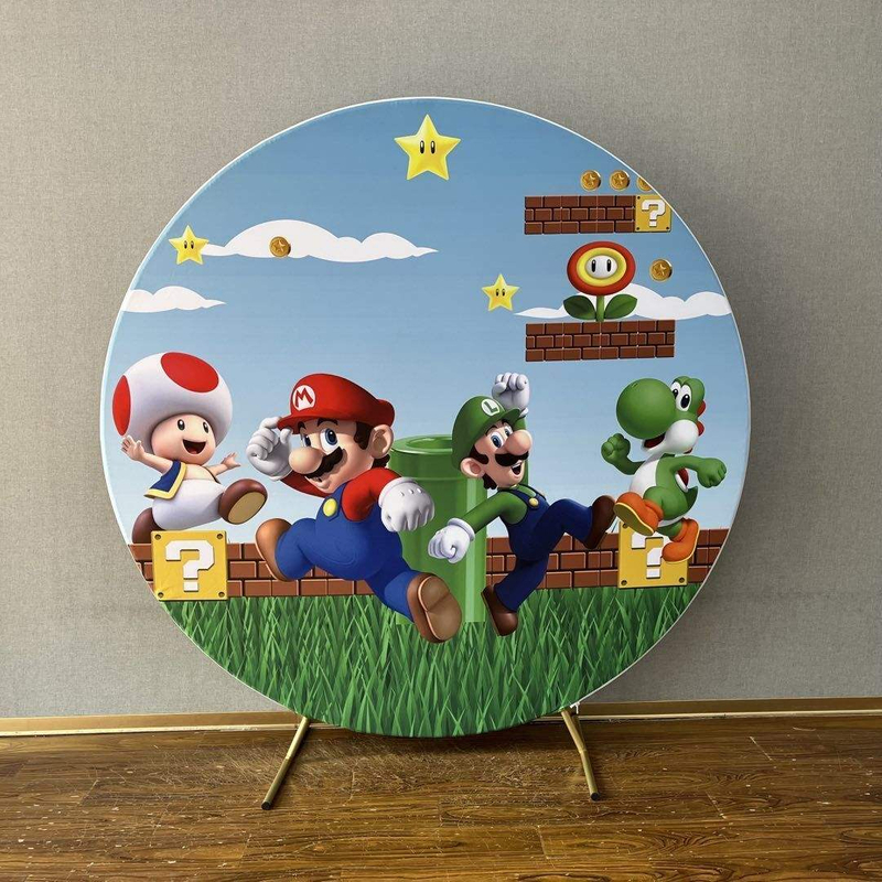 6,6 футов популярный мультяшный персонаж с необычным принтом, обложка для дня рождения, круглый фон, стена