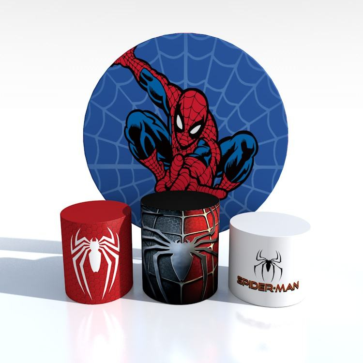 Портативная складная идея для вечеринки, картонная тема, алюминиевая рамка, круглая подставка для свадебного фона