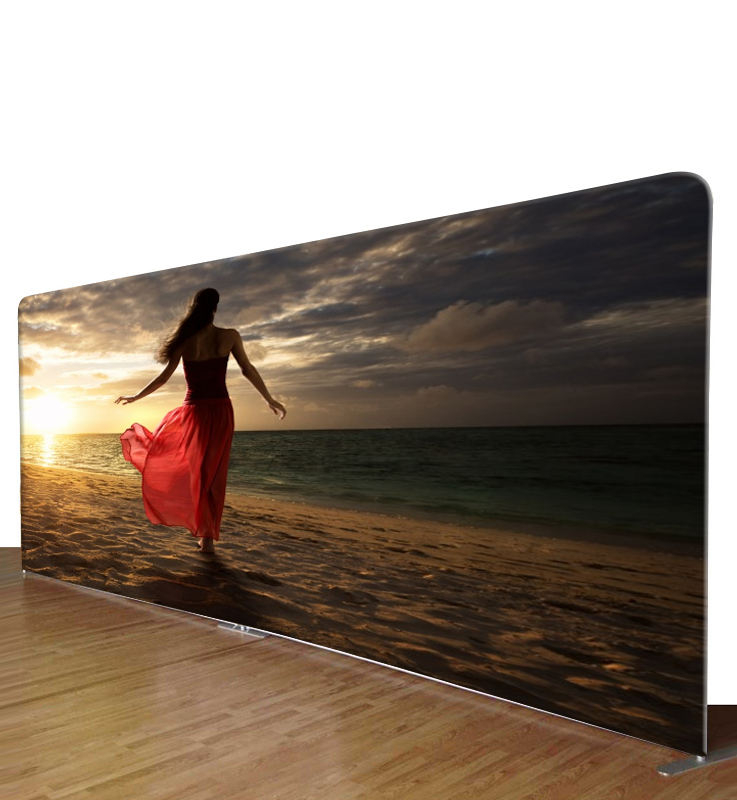 Натяжная ткань 20 x 8 футов. Популярный портативный алюминиевый удобный фон из спандекса.