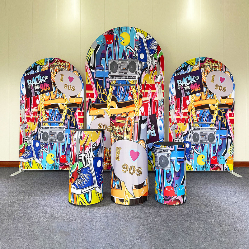 5 футов 6 футов 7 футов алюминиевая арочная рамка свадебная арка подставка тканевый фон