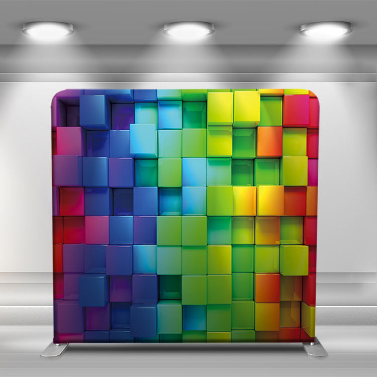 8-футовый прямой натяжной тканевый дисплей, фотобудка, настенная витрина, свадебный фон, фон для мероприятий