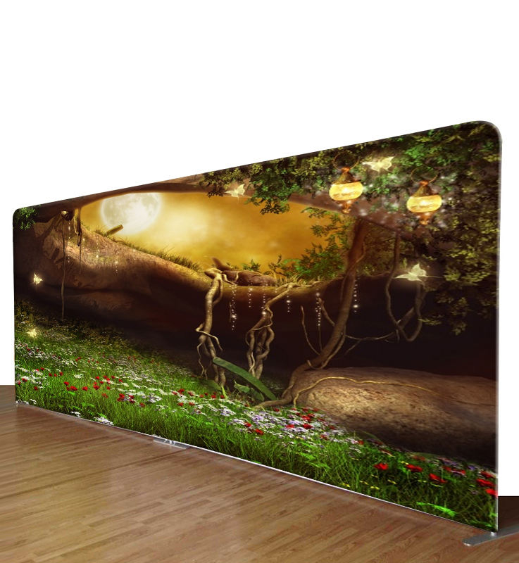 Натяжная ткань 20 x 8 футов. Популярный портативный алюминиевый удобный фон из спандекса.