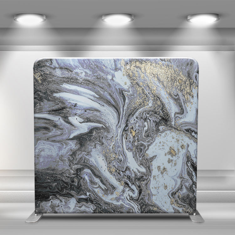 Прямая алюминиевая рама, подставка для фона из спандекса с круглой трубчатой ​​стеной, портативная натяжная ткань для фотографий