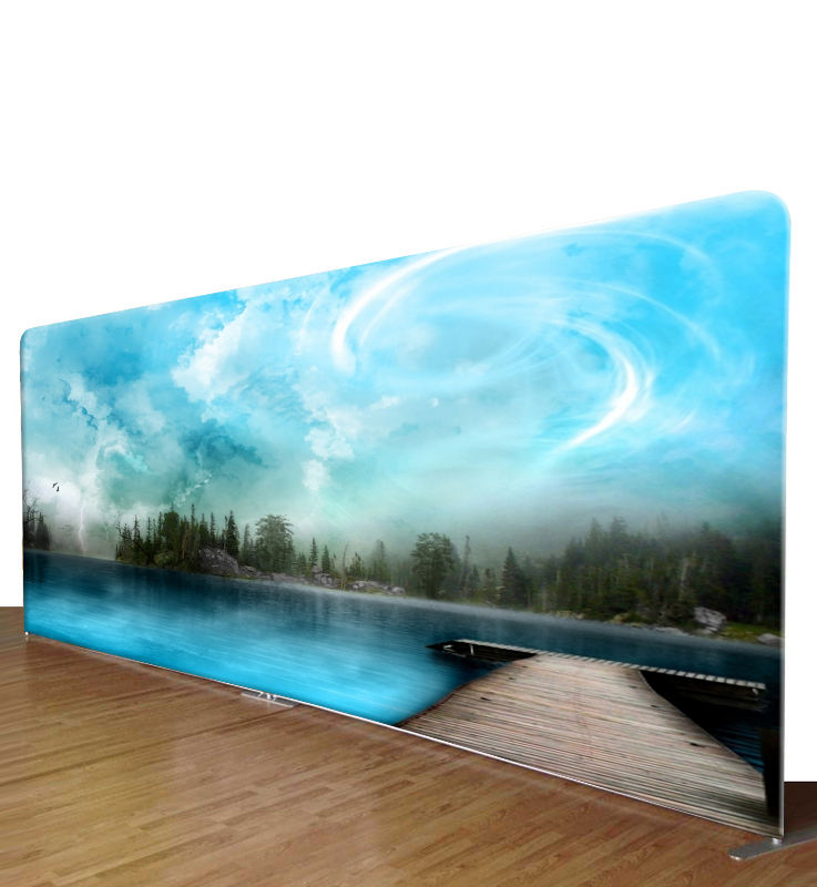 Натяжная ткань 20 x 8 футов. Популярный портативный алюминиевый удобный фон из спандекса.