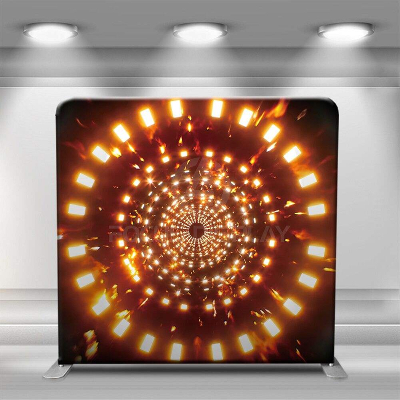 Алюминиевая подставка, футуристический фон, золотые неоновые лазерные огни, украшения для фотобудки, фоны