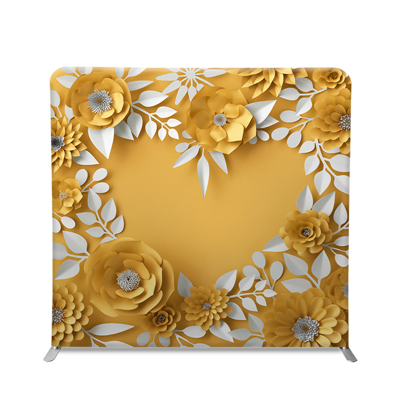 Горячая продажа напрямую с фабрики, 8-футовая прямая подставка, алюминиевая рама, натяжная ткань, фон для фотобудки, 8-футовая портативная задняя стенка