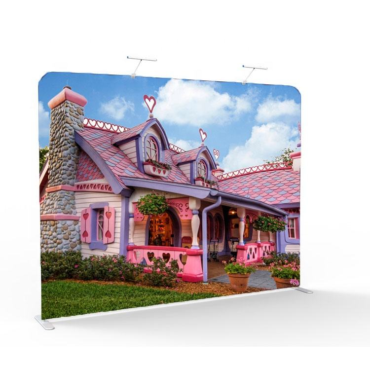 Прямой натяжной тканевый стенд для рекламы, выставочный фон, тканевый стенд для фотографий