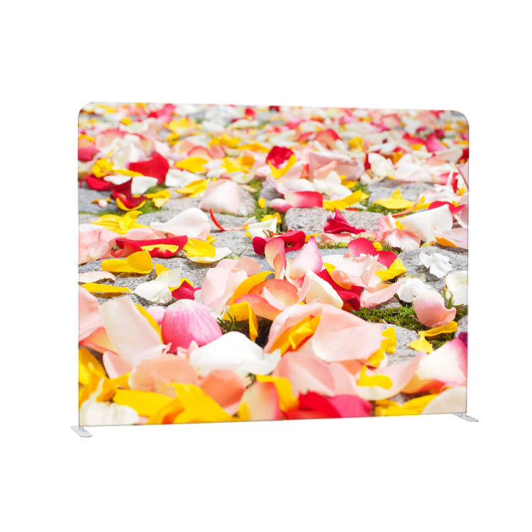 Индивидуальная полноцветная портативная подставка для фона из натяжной ткани белого цвета