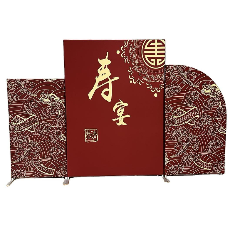 DIY Дизайн Фон Поздравительный Ужин Арка Обложка Половина Арки Рамка Фон