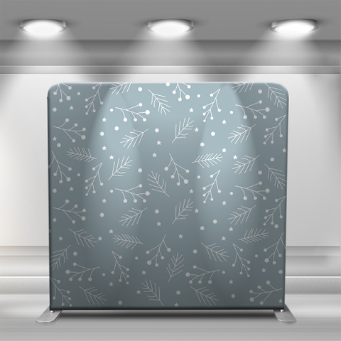 Рождественский узор на синем фоне